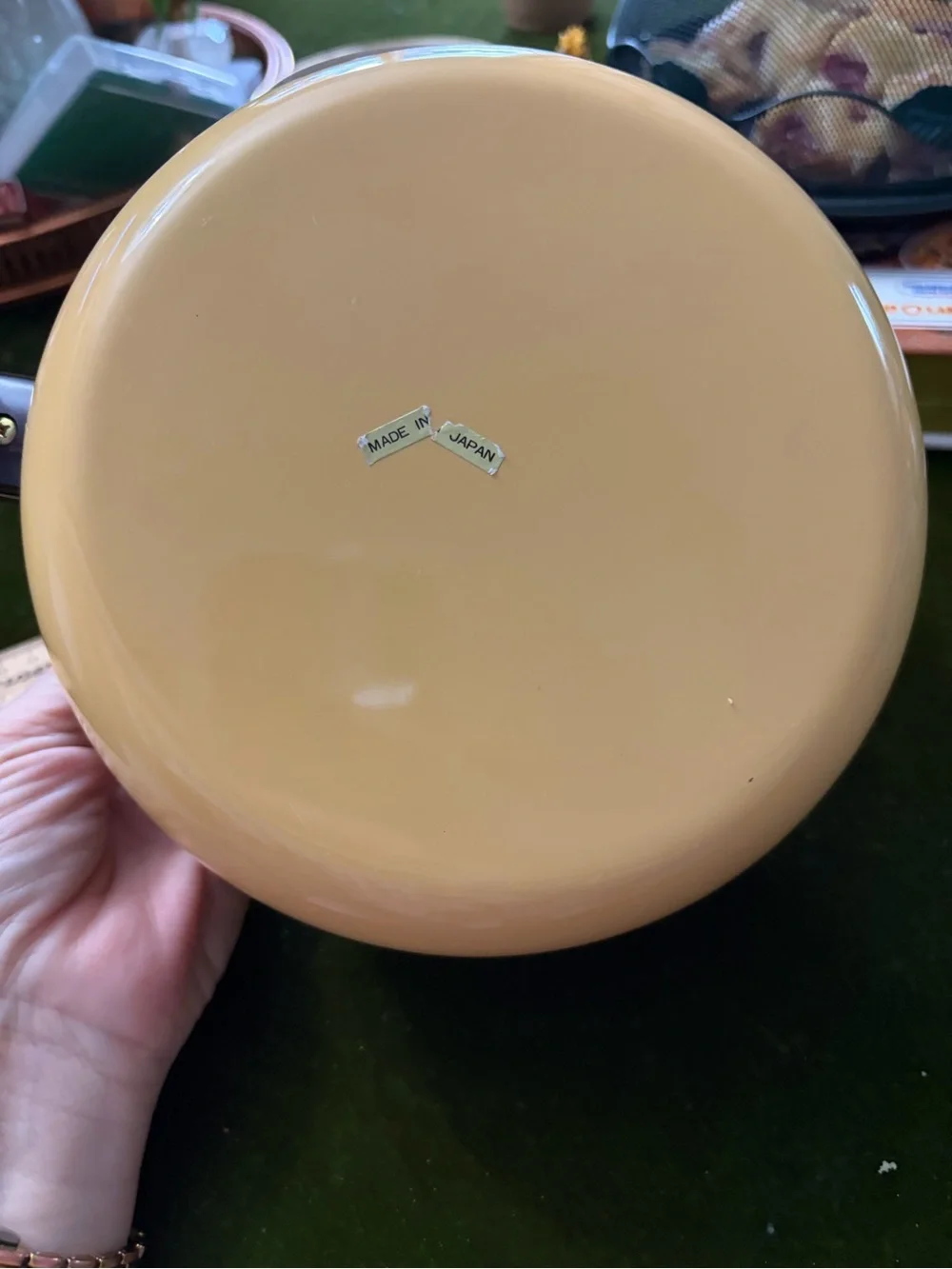 Cream Mushroom-Print Saucepan with Lid and Long Handle - Picture 4 of 8
